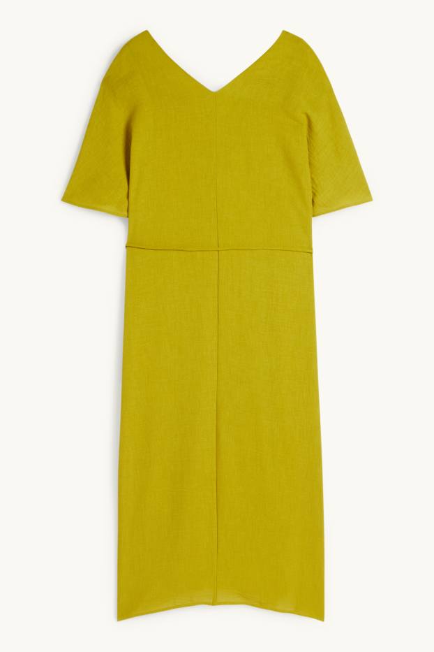 Femmes - Robe à col V - vert