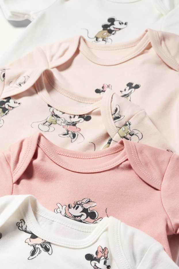 Baby Mädchen - Multipack 5er - Disney - Baby-Body - weiss / rosa