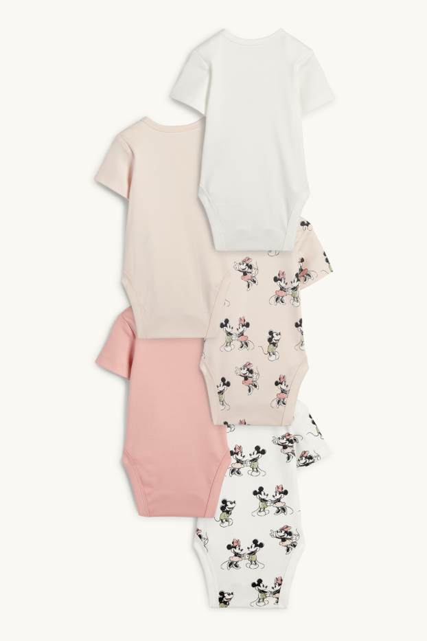 Baby Mädchen - Multipack 5er - Disney - Baby-Body - weiss / rosa
