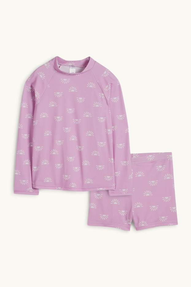 Nadó nena - Sols - conjunt de bany amb filtre solar UV - LYCRA® XTRA LIFE™ - 2 peces - rosa