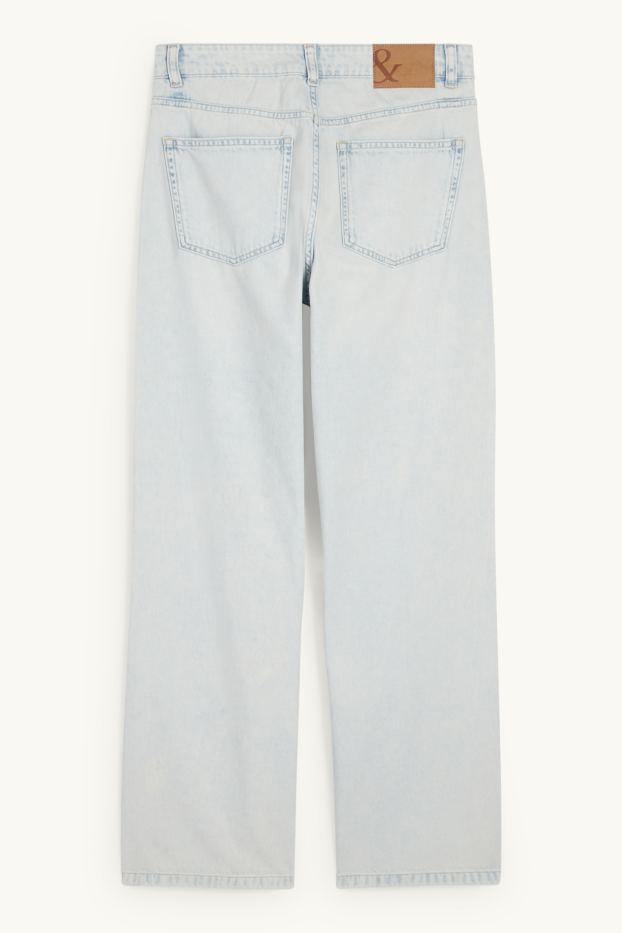 Dámské - Baggy jeans - mid waist - džíny - světle modré