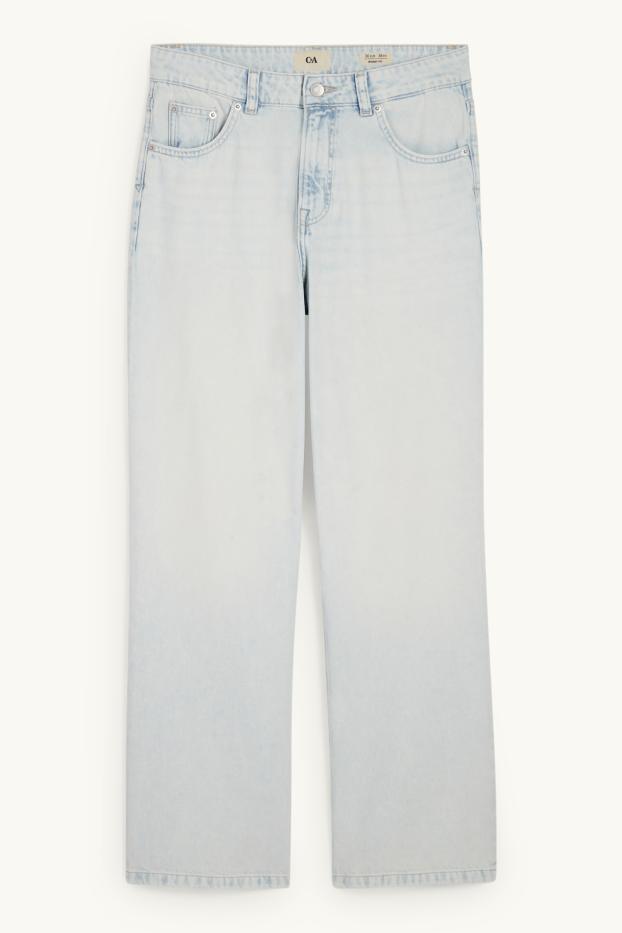 Dámské - Baggy jeans - mid waist - džíny - světle modré