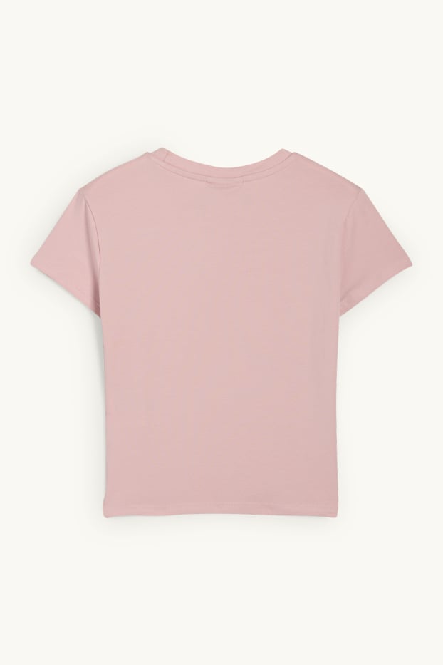 Femei - Tricou crop - Pisicile aristocrate - roz