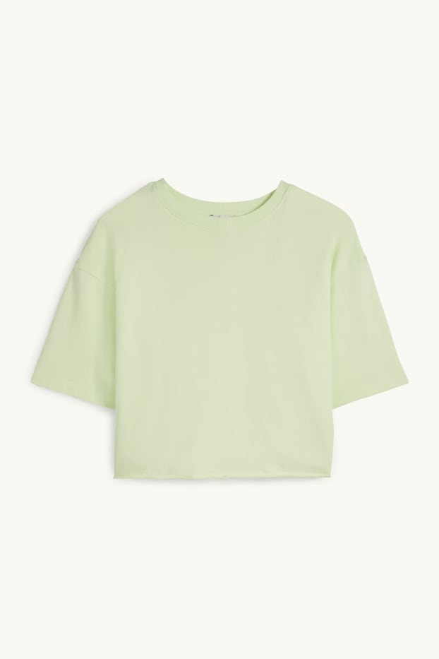 Femei - Tricou - supradimensionat - verde deschis