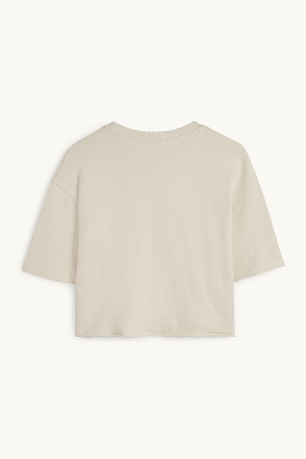 Femei - Tricou - supradimensionat - bej