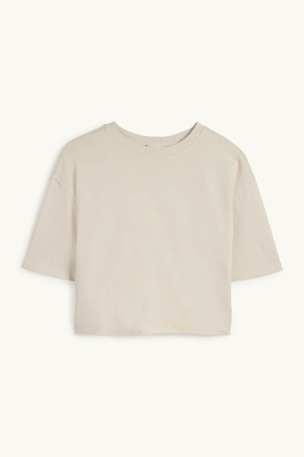 Femei - Tricou - supradimensionat - bej
