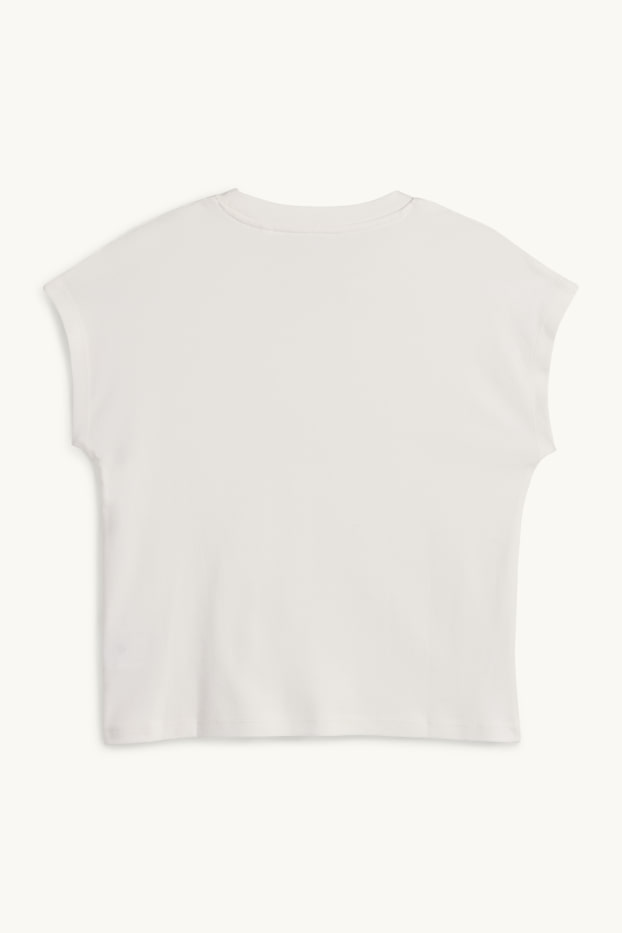 Damen - T-Shirt - Regular Fit - cremeweiß