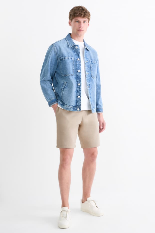 Herren - Sweatshorts - hellbeige