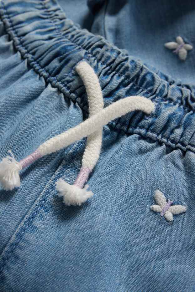 Bébés filles - Papillon - jean pour bébé - jean bleu clair