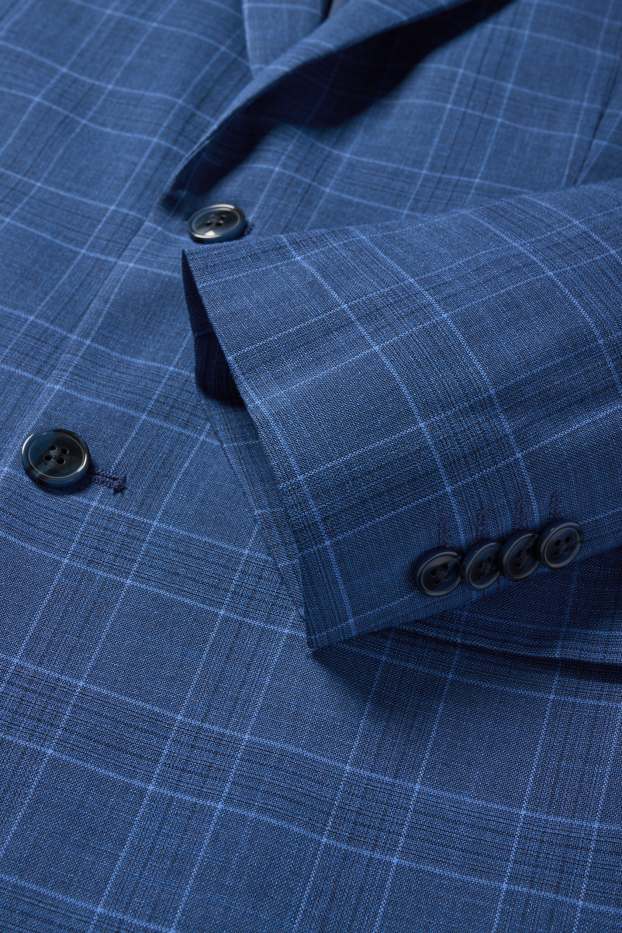 Herren - Anzug mit Krawatte - Regular Fit - Stretch - 4 teilig - dunkelblau