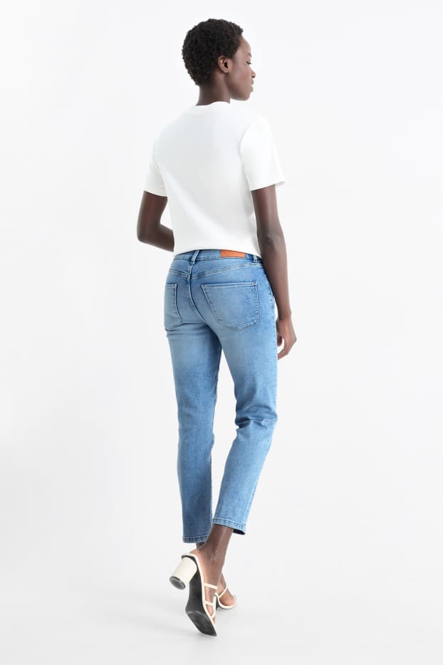 Dona - Slim Jeans - mid waist - texà blau clar