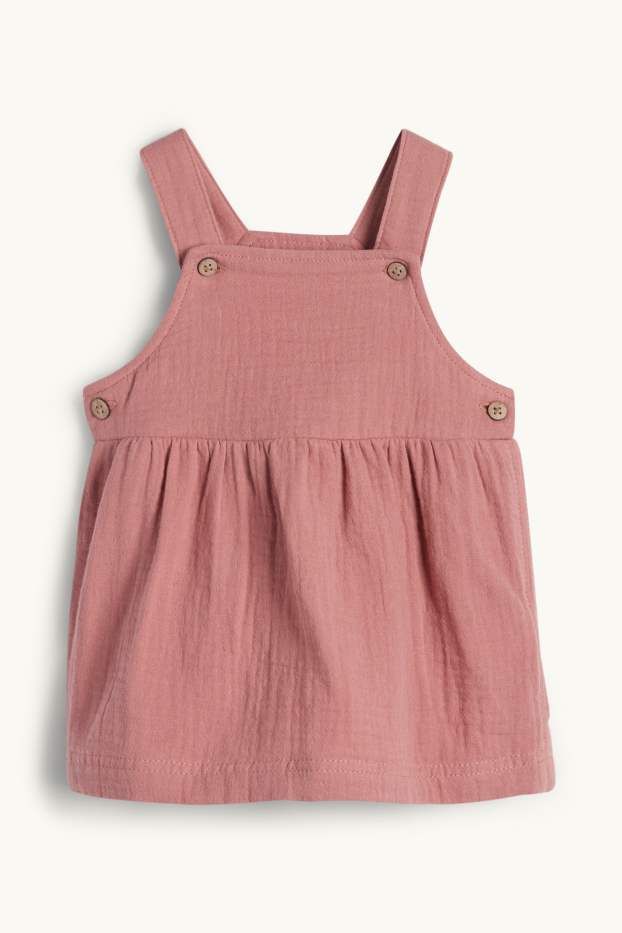 Baby Mädchen - Kirsche - Baby-Outfit - 2 teilig - dunkelrosa