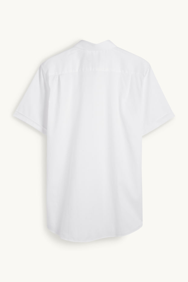Uomo - Camicia business - regular fit - collo all'italiana - facile da stirare - bianco