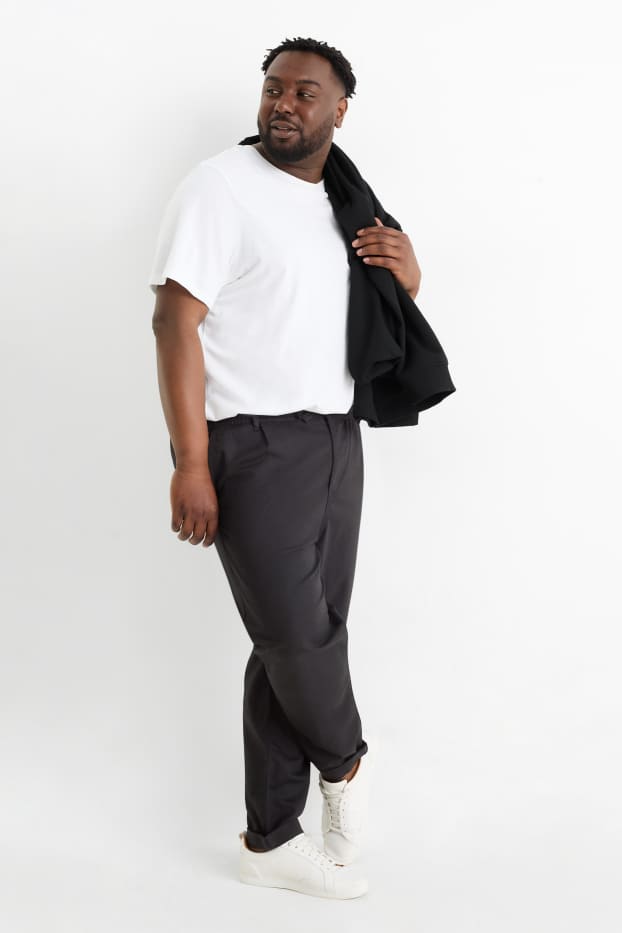 Pánské - Kalhoty chino - regular fit - černá