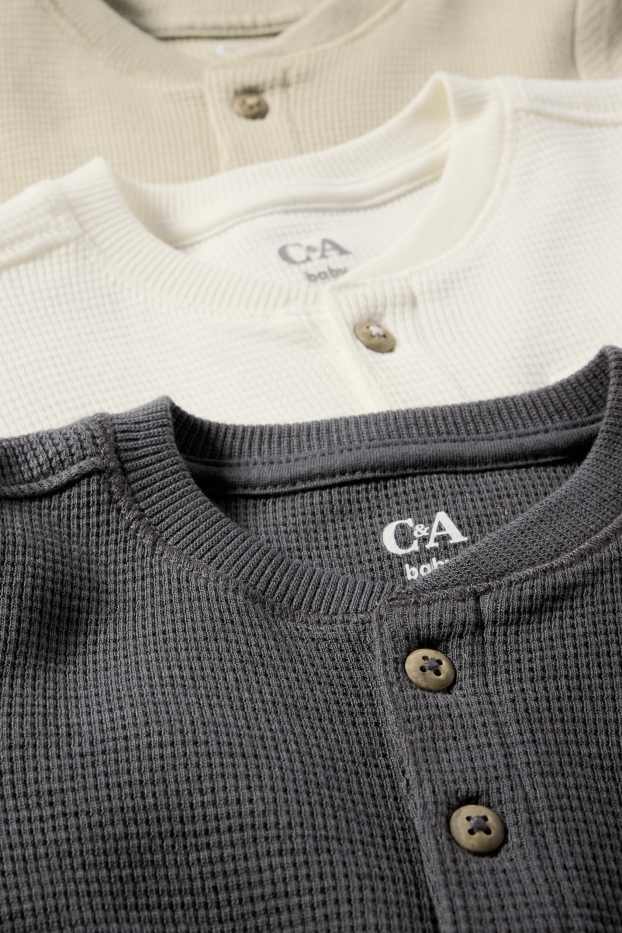 Baby Jungen - Multipack 3er - Baby-Kurzarmshirt - strukturiert - mintgrün