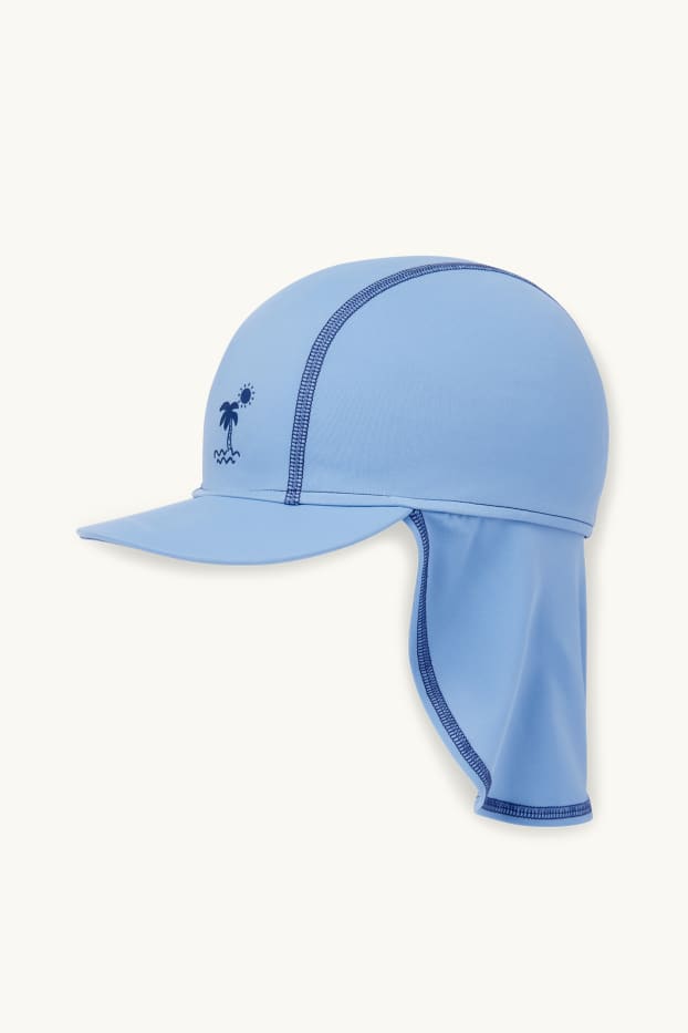 Baby Jungen - Palme - Baby-UV-Bade-Outfit - LYCRA® XTRA LIFE™ - 3 teilig - dunkelblau
