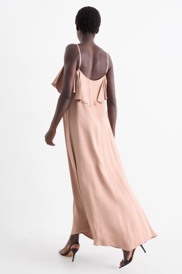 Femmes - Robe en satin - rose