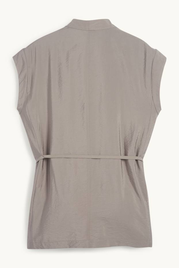 Femmes - Gilet sans manches - relaxed fit - gris