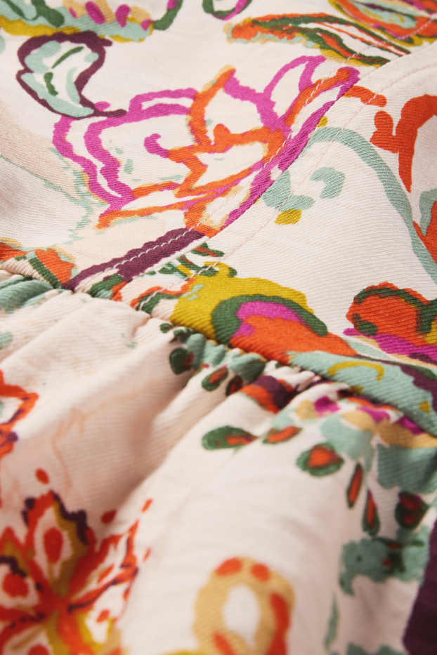 Femmes - Robe à encolure en V - à motif - coloré