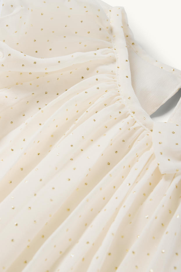 Nena - Vestit prisat - de piquets - blanc trencat