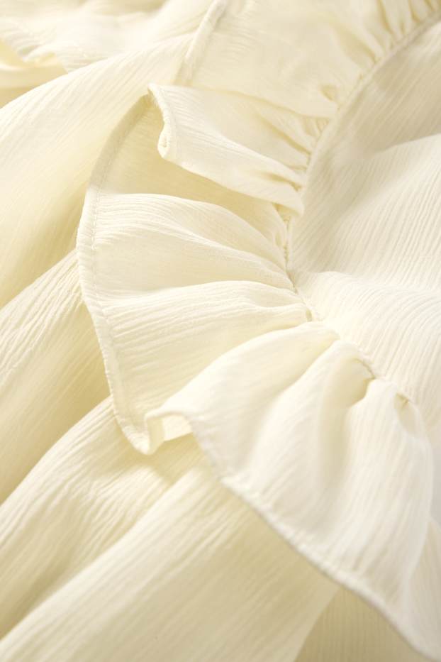 Mujer - Blusa de chifón - crema