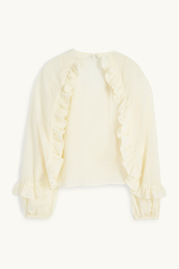 Mujer - Blusa de chifón - crema