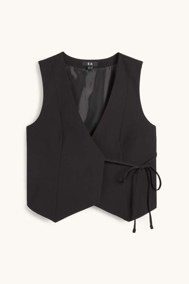 Femei - Vestă - relaxed fit - negru
