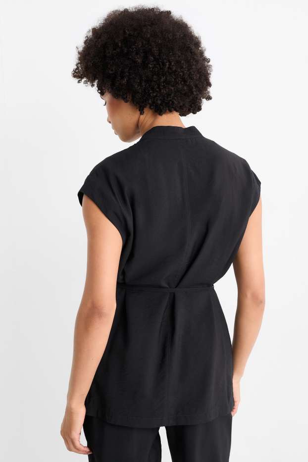 Damen - Weste - Relaxed Fit - schwarz