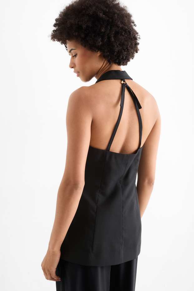 Damen - Business-Weste - Tailored Fit - schwarz