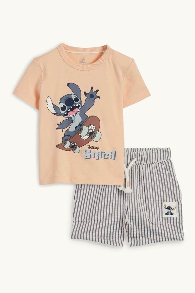 Bebés niños - Lilo & Stitch - conjunto para bebé - 2 prendas - naranja