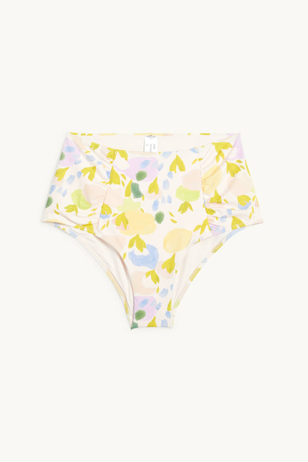 Mujer - Braguita de bikini - high waist - LYCRA® XTRA LIFE™ - de flores - verde menta