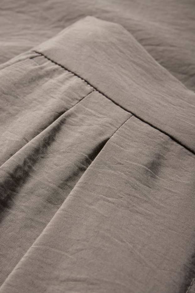 Femmes - Pantalon de bureau - high waist - loose fit - gris