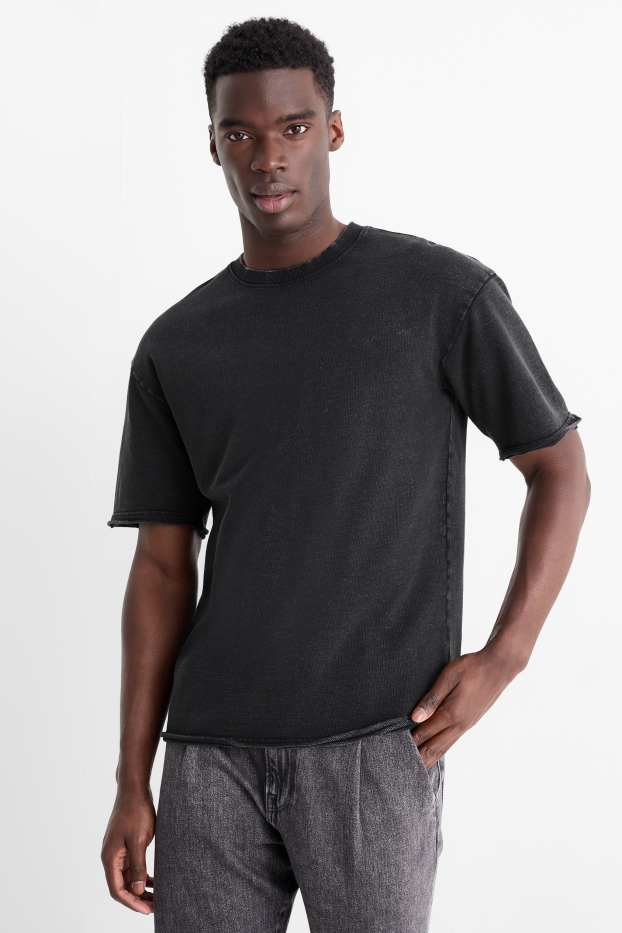 Uomo - T-shirt - relaxed fit - grigio scuro