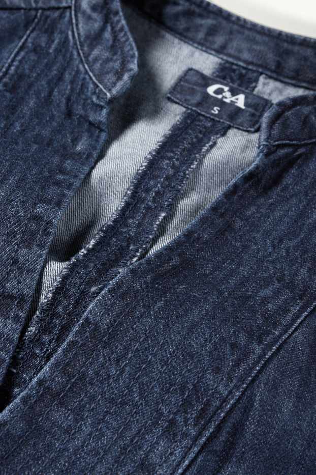 Women - Denim blouse top - denim-dark blue