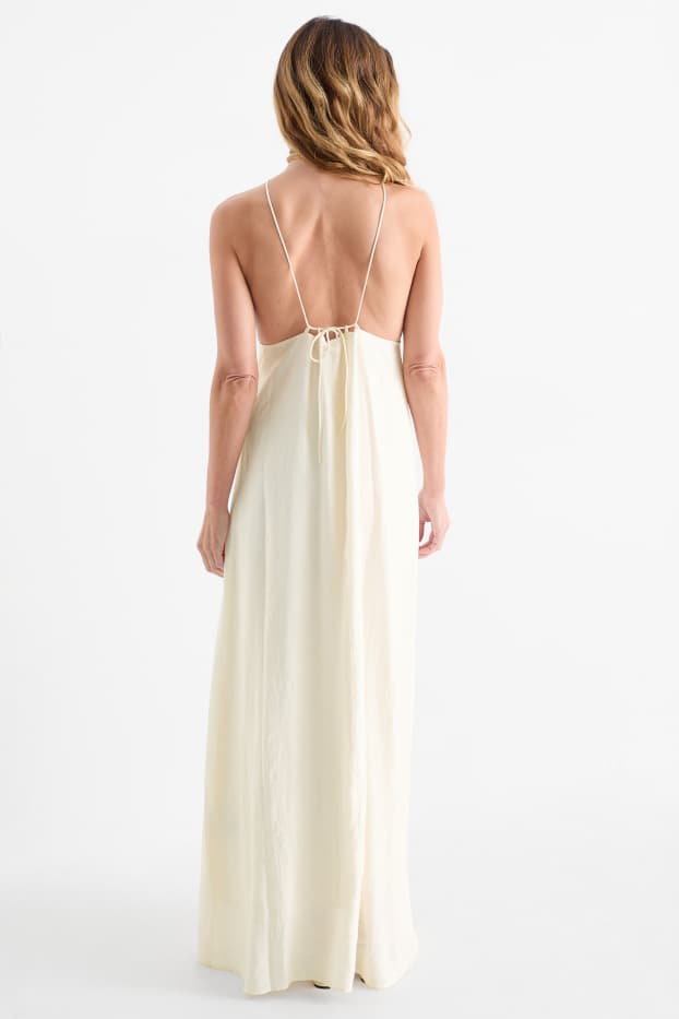 Donna - Vestito svasato - bianco crema