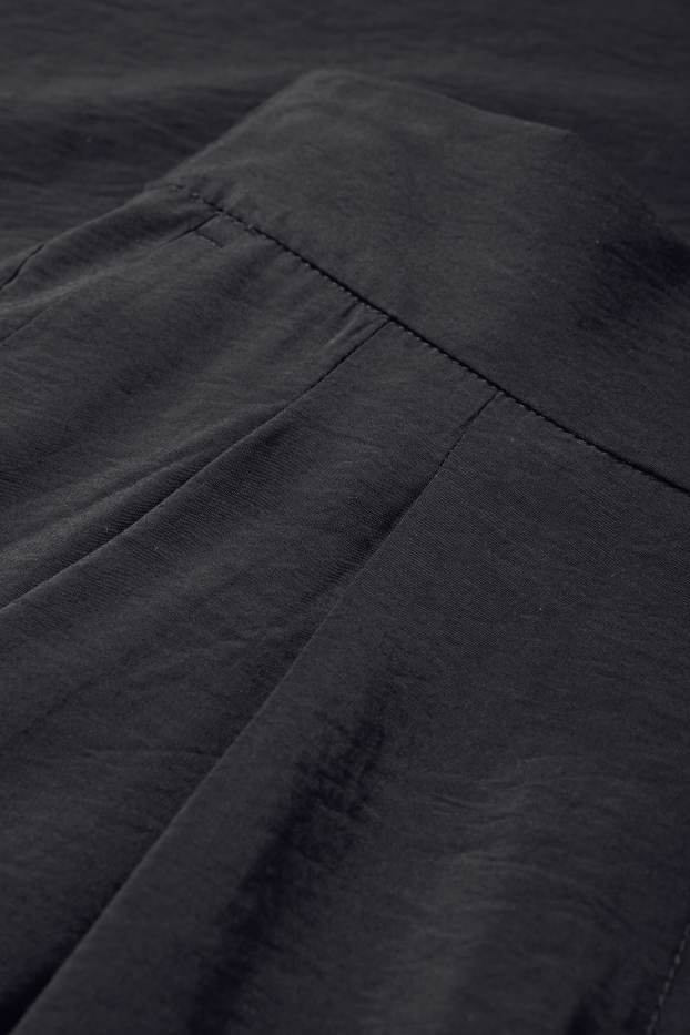 Femmes - Pantalon de bureau - high waist - loose fit - noir