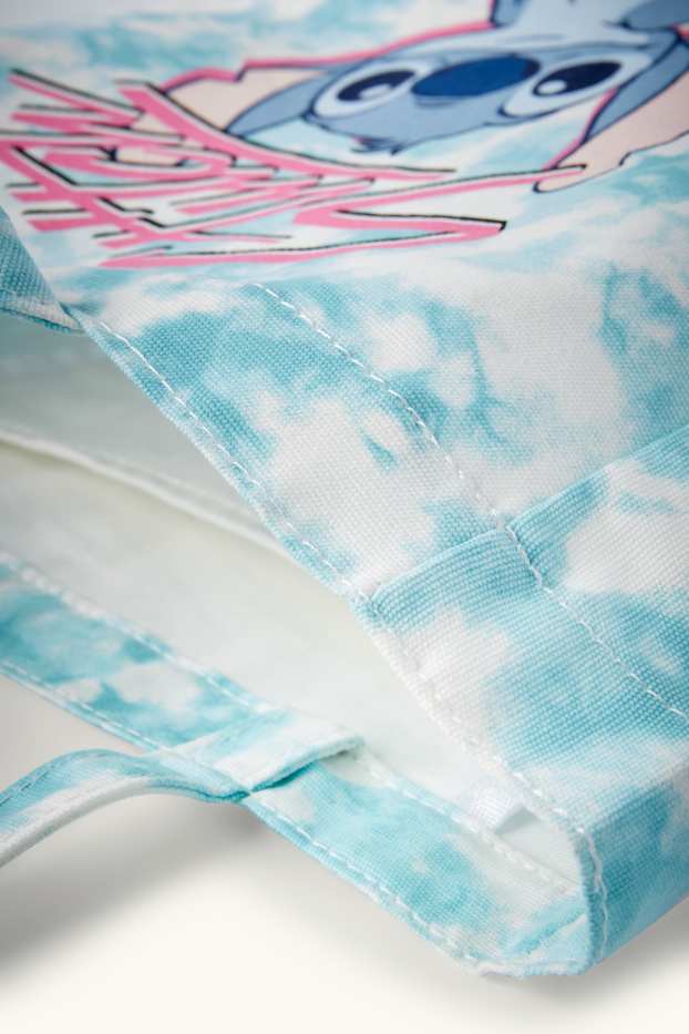 Kinder Mädchen - Lilo & Stitch - Shopper - gemustert - hellblau