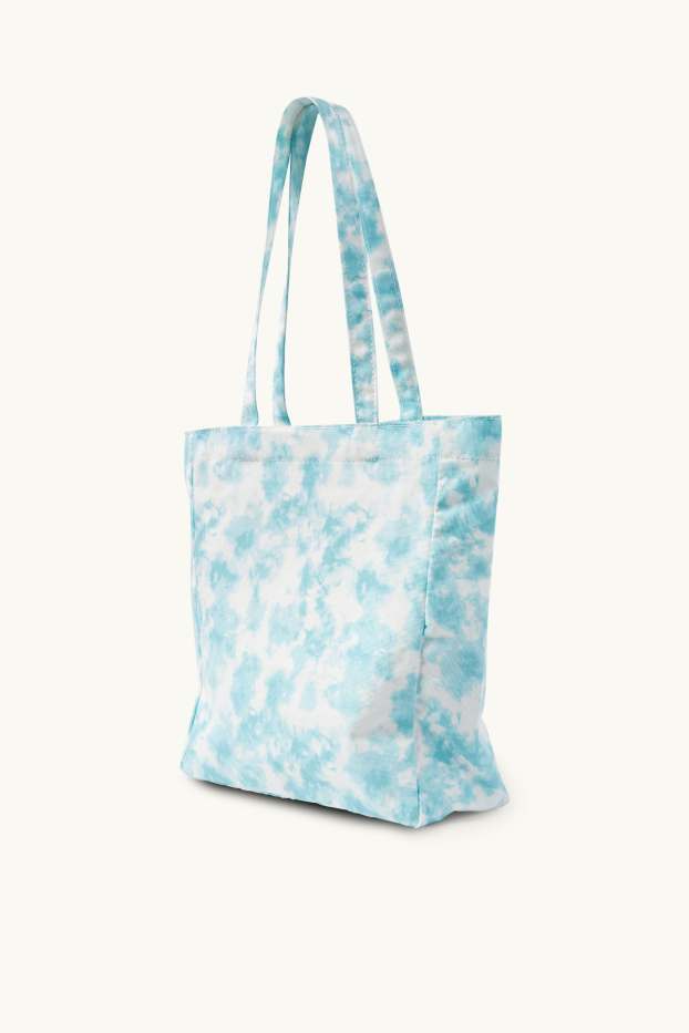 Kinder Mädchen - Lilo & Stitch - Shopper - gemustert - hellblau