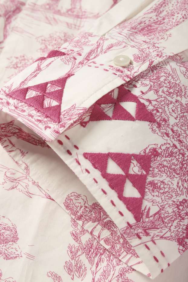 Women - Rangsutra x C&A - blouse - white / rose