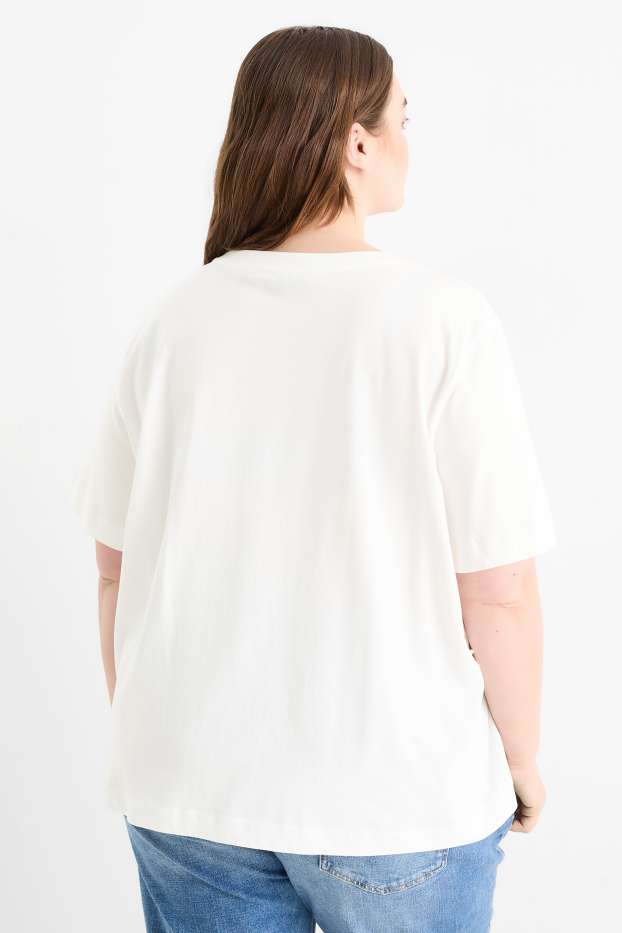 Damen - T-Shirt - Slim Fit - weiss