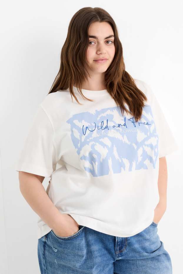 Damen - T-Shirt - Slim Fit - weiss