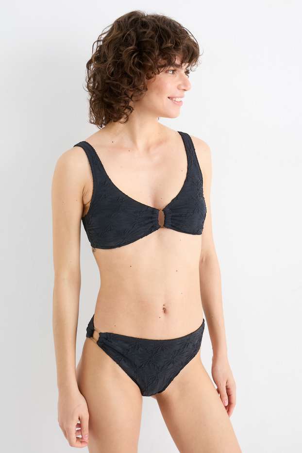 Femmes - Bas de bikini - mid waist - LYCRA® XTRA LIFE™ - texturé - noir