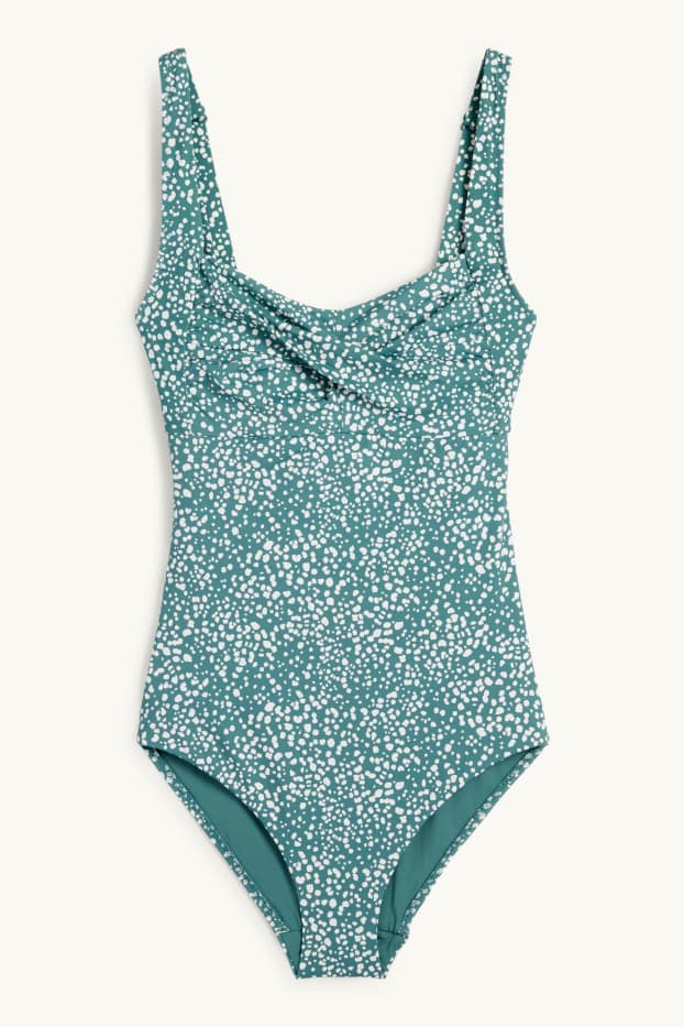 Damen - Prothesen-Badeanzug - LYCRA® XTRA LIFE™ - gepunktet - grün