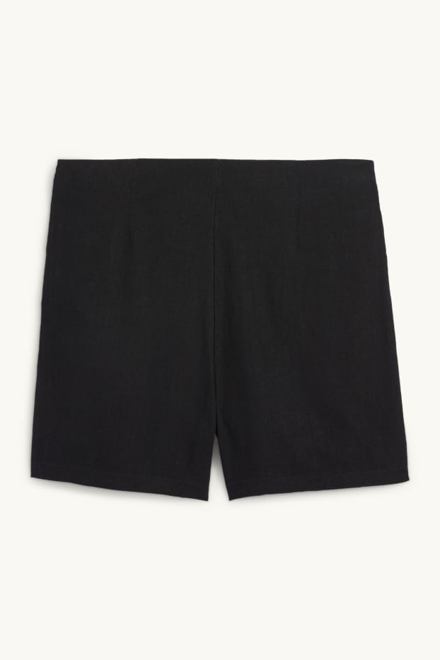 Dames - Skort met linnengehalte - zwart