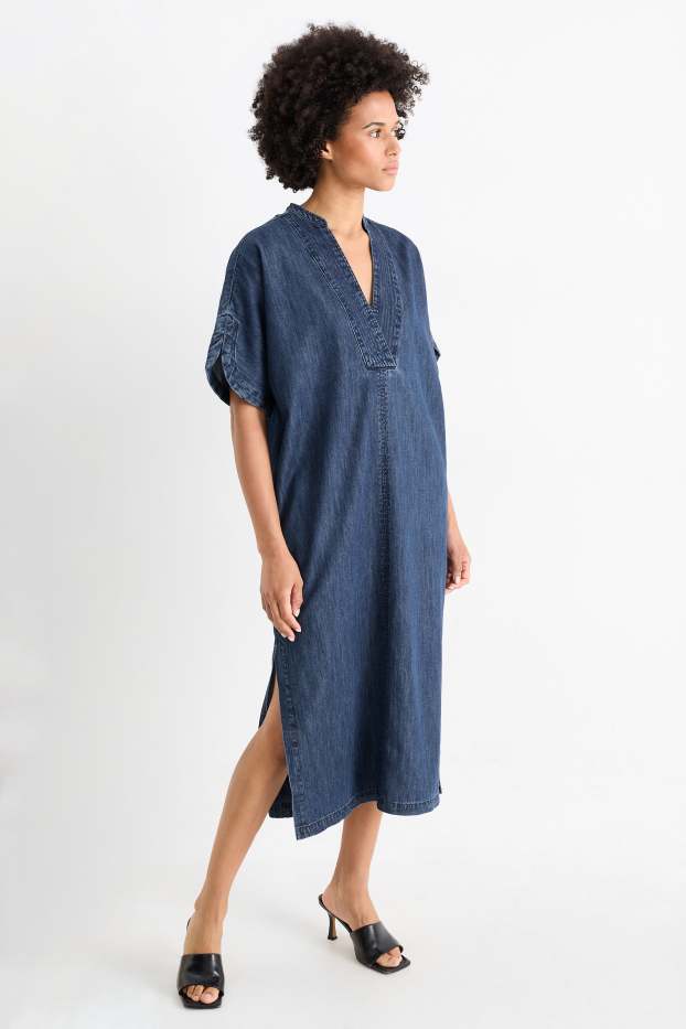 Damen - Jeans-Kaftan - dunkeljeansblau