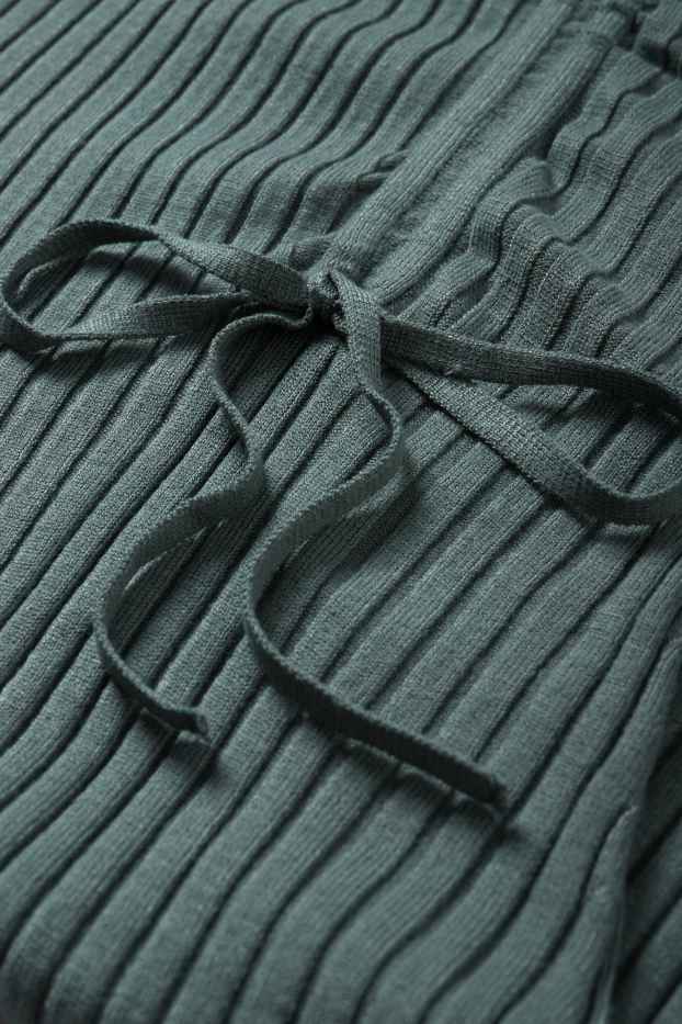 Damen - Strickkleid - gerippt - türkis