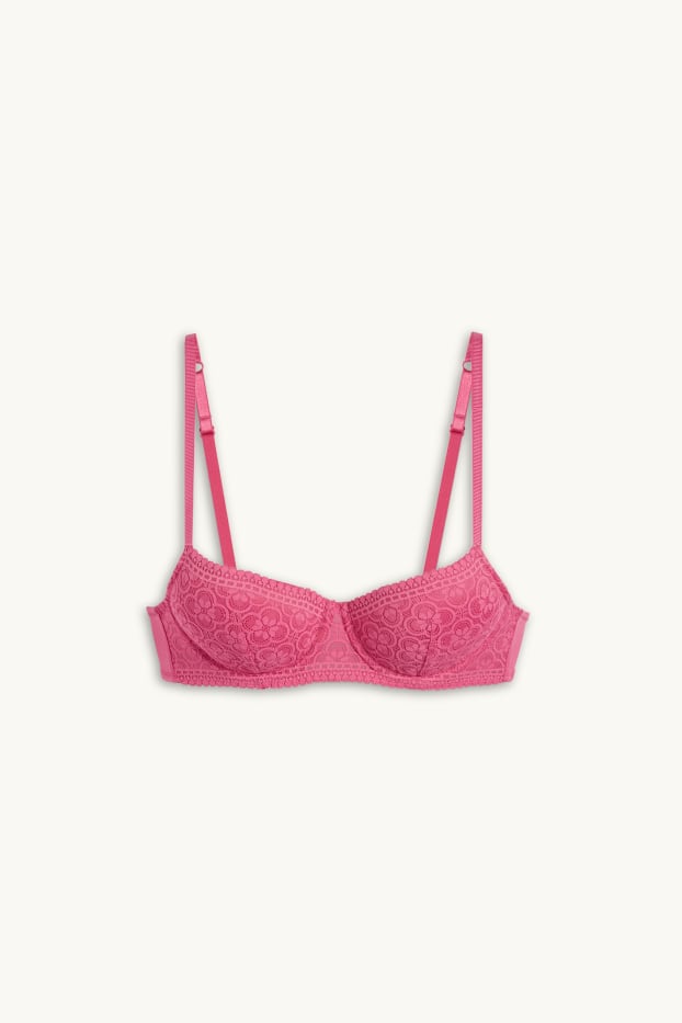 Donna - Reggiseno con ferretti - DEMI - imbottito - fucsia