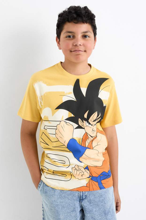 Enfants garçons - Lot de 2- Dragon Ball Z - T-shirts - taupe