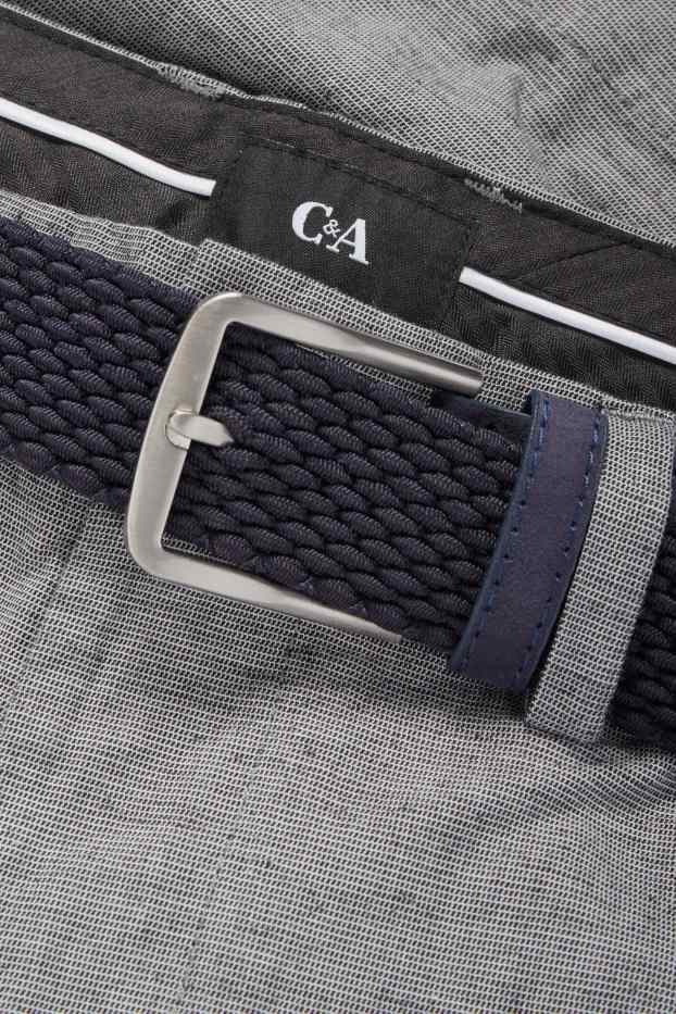 Uomo - Shorts con cintura - grigio