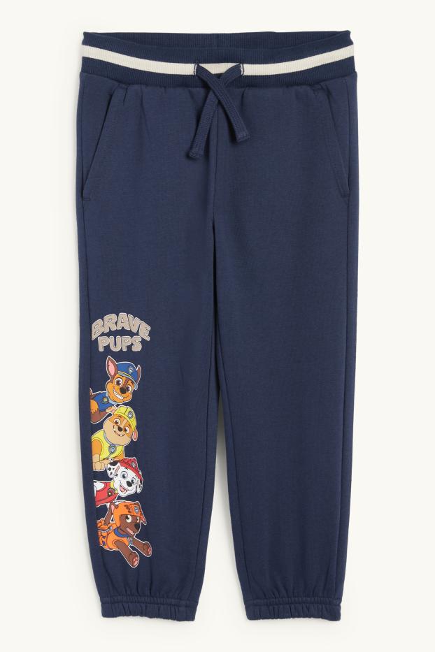 Nen - La Patrulla Peluda - Chase, Rubble, Marshall, Zuma - pantalons de xandall - blau fosc